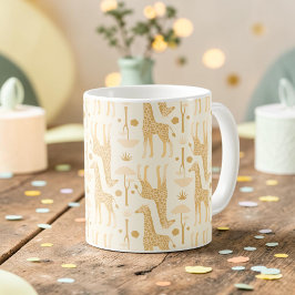 Neutrale Gele Giraffe Safari Boho Patroon Koffiemok