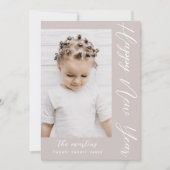 Neutrale Gelukkig Nieuwjaar-foto Feestdagenkaart (Voorkant)