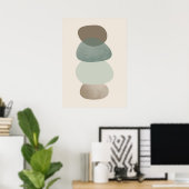 Neutrale Geometrie Eenvoudige Boho Tekeningen Boho Poster (Thuiskantoor)