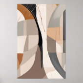 Neutrale geometrische abstracte afbeelding zonder  poster (Voorkant)