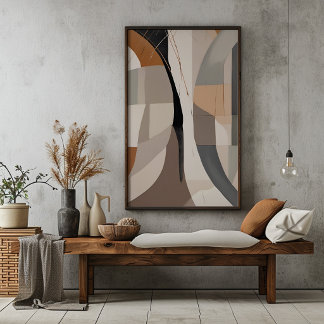 Neutrale geometrische abstracte afbeelding zonder poster
