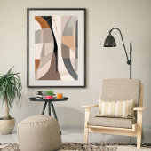 Neutrale geometrische abstracte afbeelding zonder  poster