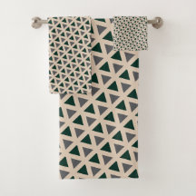 Neutrale geometrische driehoek Bad Handdoek Set