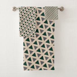 Neutrale geometrische driehoek Bad Handdoek Set