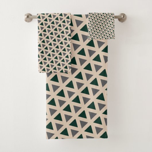 Neutrale geometrische driehoek Bad Handdoek Set (Insitu)