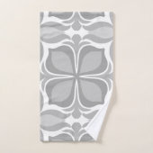 Neutrale geometrische tegels bad handdoek (Handdoek)