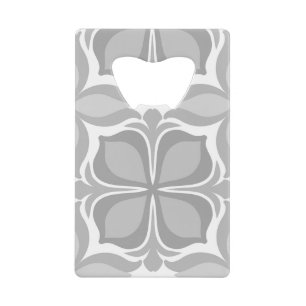 Neutrale geometrische tegels creditkaart flessenopener