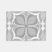 Neutrale geometrische tegels fleece deken (Voorkant (Horizontaal))