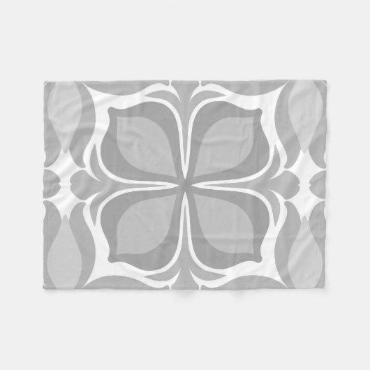 Neutrale geometrische tegels fleece deken (Voorkant (Horizontaal))