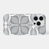 Neutrale geometrische tegels iPhone hoesje (Achterkant horizontaal)