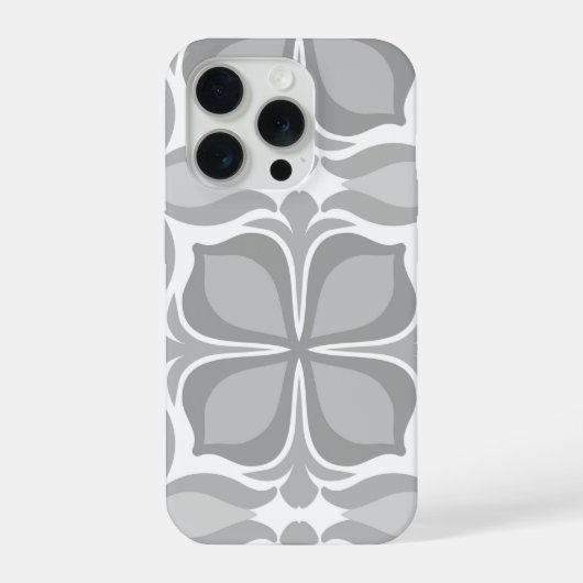 Neutrale geometrische tegels iPhone hoesje (Achterkant)