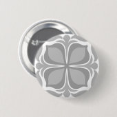 Neutrale geometrische tegels ronde button 5,7 cm (Voorkant /achterkant)