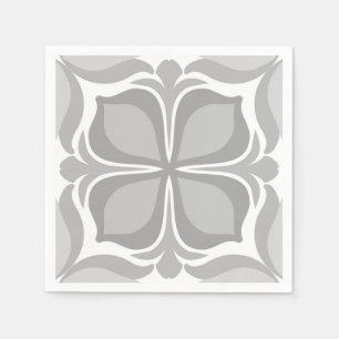 Neutrale geometrische tegels servet