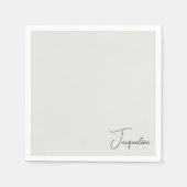 Neutrale gepersonaliseerde scriptnaam Douche Cockt Servet (Voorkant)