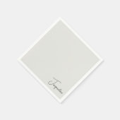 Neutrale gepersonaliseerde scriptnaam Douche Cockt Servet (Hoek)