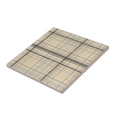 Neutrale geruite lijn Tartan Tegeltje (Zijkant)