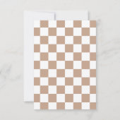 Neutrale Geruite Uitnodiging voor Radde Kids (Achterkant)