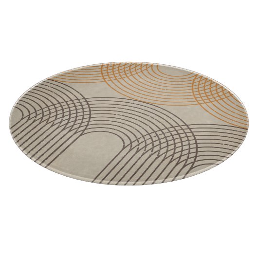 Neutrale getextureerde lijnen Decoratief glas snij Snijplank (Hoek)