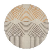 Neutrale getextureerde lijnen Decoratief glas snij Snijplank (Voorkant)