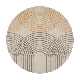 Neutrale getextureerde lijnen Decoratief glas snij Snijplank