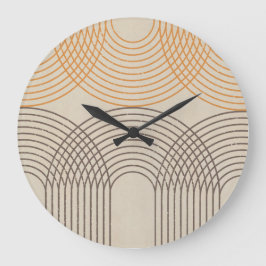 Neutrale getextureerde Wandklokken van de Lijnen