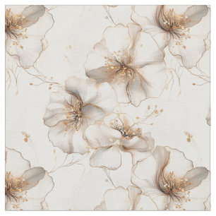 Neutrale getinte bloemen stof