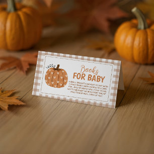Neutrale Gingham Pompoen Boeken voor Baby Kaart