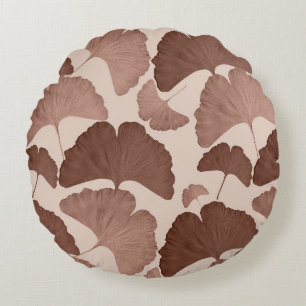 Neutrale Ginkgo Botanische Droom 1 Rond Kussen