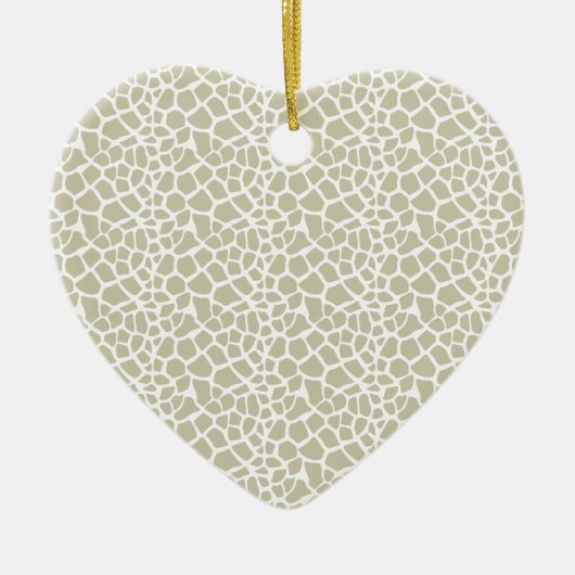 Neutrale Giraffe afdrukken Keramisch Ornament (Voorkant)