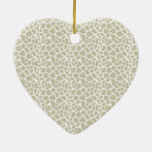 Neutrale Giraffe afdrukken Keramisch Ornament (Achterkant)