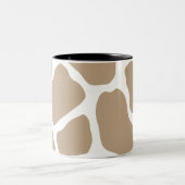 Neutrale Giraffe afdrukken Tweekleurige Koffiemok (Center)