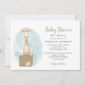 Neutrale Giraffe Baby shower per post Kaart (Voorkant)