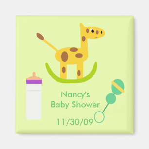 Neutrale Giraffe Speelgoed Baby shower Favor Magne Magneet