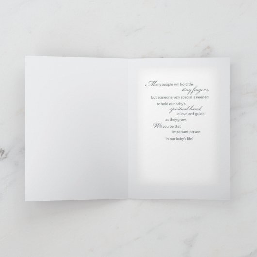 Neutrale godparent Invitation (Binnen)