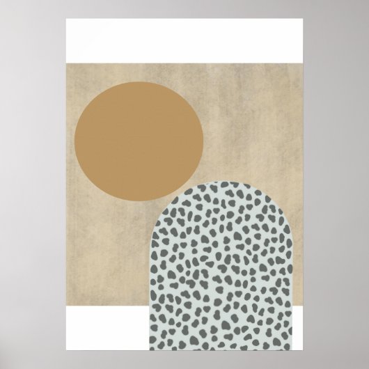 Neutrale Gold Abstracte Limoen was Poster (Voorkant)