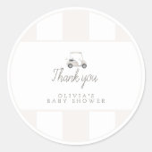 Neutrale golfkar cadeau sticker (Voorkant)