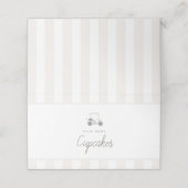 Neutrale golfkar gevouwen voedsel kaart plaatskaartje (Buitenkant ongevouwen)