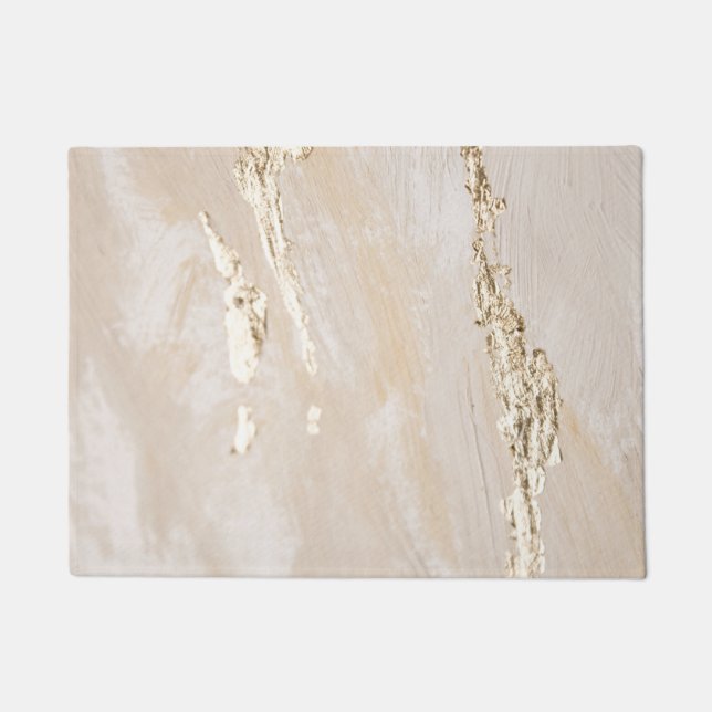 Neutrale Gouden Achtergrond Deurmat (Voorkant)