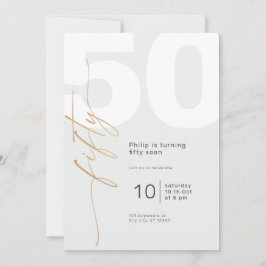 Neutrale gouden elegante kalligrafie verjaardag kaart