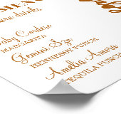 Neutrale Gouden Teddy Ballon Bar Menu Poster (Hoek)