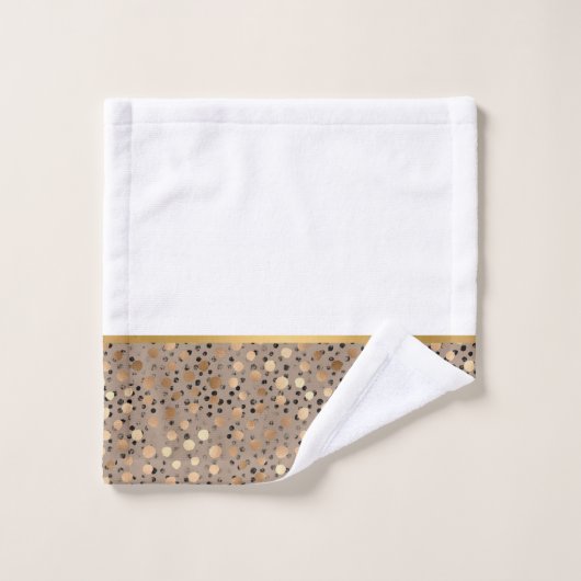 NEUTRALE GOUDEN VLEK BADKAMER HANDDOEK SET (Wasdoekje)