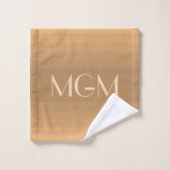 Neutrale gradatie reuzenmonogram bad handdoek (Wasdoekje)