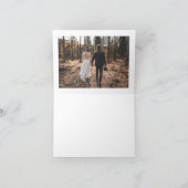 Neutrale grens Eenvoudige Bruiloft Bedankkaart (Binnen)