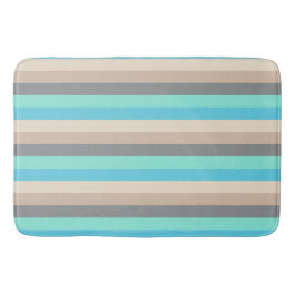 Neutrale grijze en groene streep Bath Mat