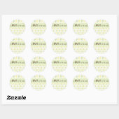 Neutrale Groen Geel Argyle Baby shower Sticker (Vel)