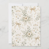 Neutrale groene babyshower kaart (Achterkant)