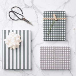 Neutrale groene bundel kerst inpakpapier vel