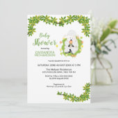 Neutrale Groene Lamb Baby shower Kaart (Staand voorkant)