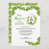 Neutrale Groene Lamb Baby shower Kaart (Voorkant / Achterkant)