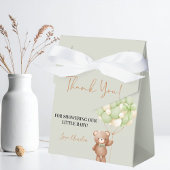 Neutrale Groene Teddybeer Oh Baby Balloon Baby Bedankdoosjes